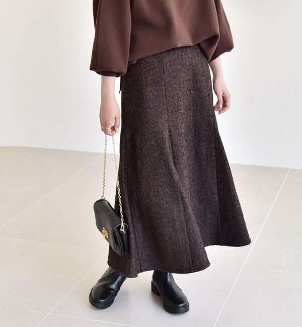 quaranciel「quaranciel: ツイード フレア スカート」|フレア|