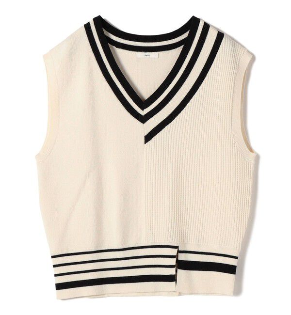SHIPS for women「【WEB限定】〈手洗い可能〉チルデン ニット ベスト」|ベスト・ジレ|