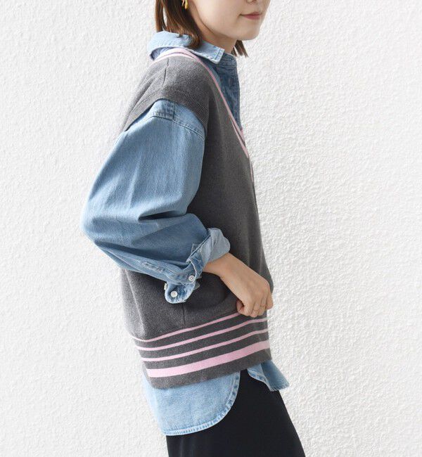 SHIPS for women「【WEB限定】〈手洗い可能〉チルデン ニット ベスト」|ベスト・ジレ|