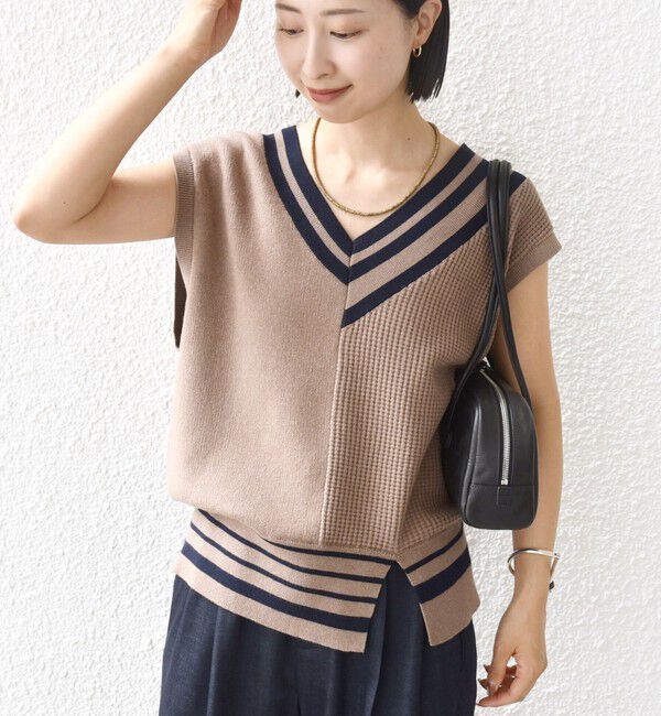 SHIPS for women「【WEB限定】〈手洗い可能〉チルデン ニット ベスト」|ベスト・ジレ|