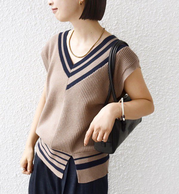 SHIPS for women「【WEB限定】〈手洗い可能〉チルデン ニット ベスト」|ベスト・ジレ|