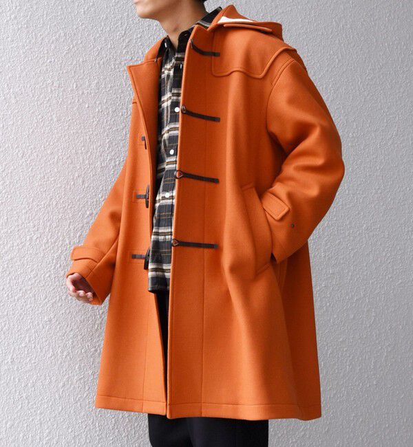 SHIPS any「SHIPS any: PURE WOOL MELTON ダッフル コート 25AW◇」|ダッフルコート|オレンジ