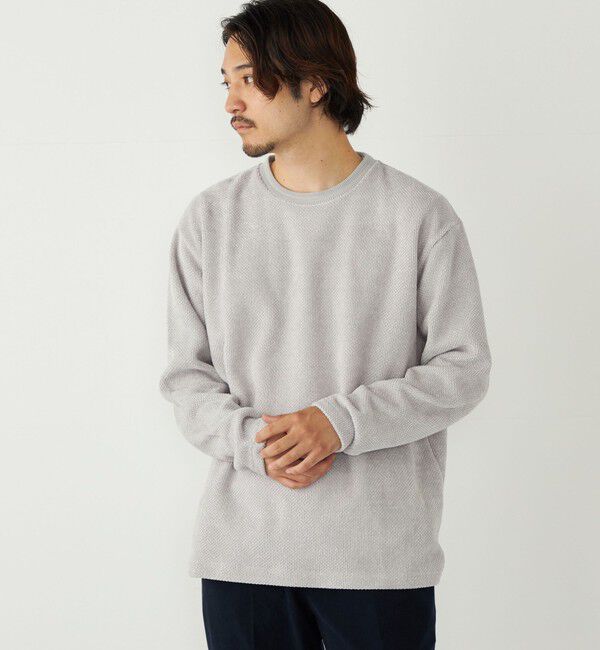 SHIPS Colors 「SHIPS Colors:カノコ モール ロンT」|Tシャツ・カットソー|ライトグレー