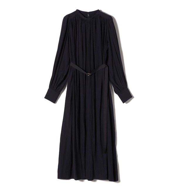 SHIPS for women「〈手洗い可能〉カッセン ギャザー ベルト付き 長袖 ワンピース」|ワンピース|