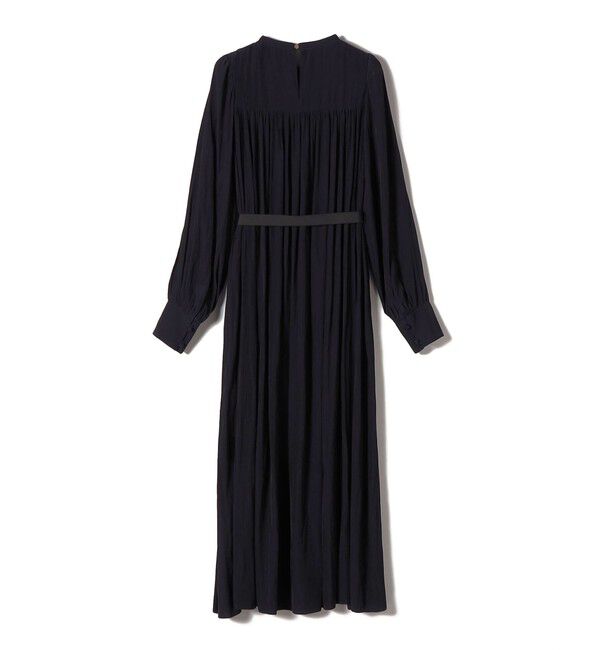 SHIPS for women「〈手洗い可能〉カッセン ギャザー ベルト付き 長袖 ワンピース」|ワンピース|