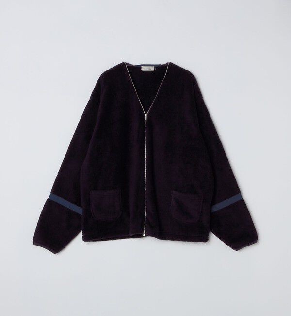 SHIPS「ILL180&deg;: HEAT FLEECE CARDIGAN」|カーディガン|パープル