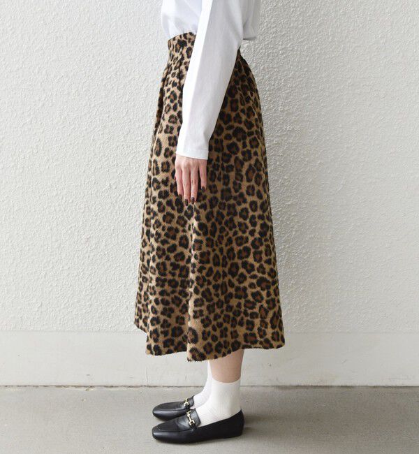 SHIPS Colors 「SHIPS Colors:〈手洗い可能〉レオパード ジャカード タック スカート」|スカート|
