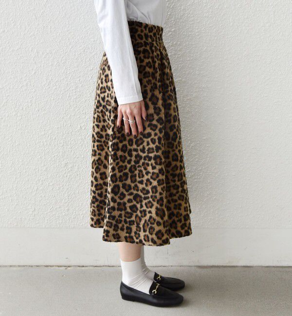 SHIPS Colors 「SHIPS Colors:〈手洗い可能〉レオパード ジャカード タック スカート」|スカート|