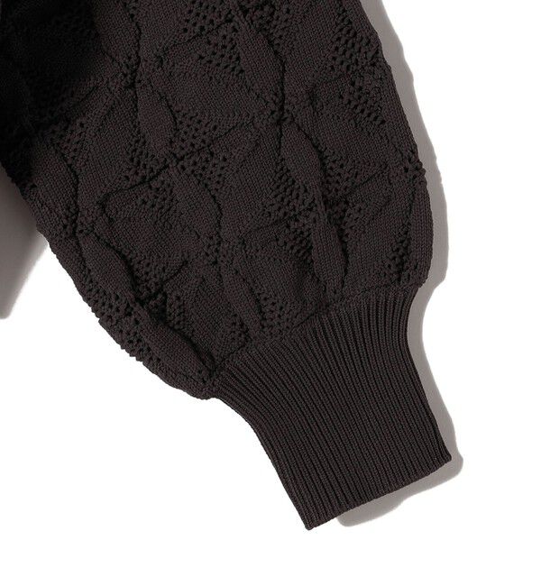 SHIPS for women「《予約》【WEB限定】〈手洗い可能〉フラワー ジャカード ジップ カーディガン」|カーディガン|