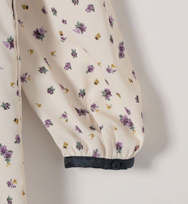 SHIPS any「《予約》SHIPS any:〈洗濯機可能〉フラワー プリント ウエストギャザー Vネック ワンピース」|ワンピース|