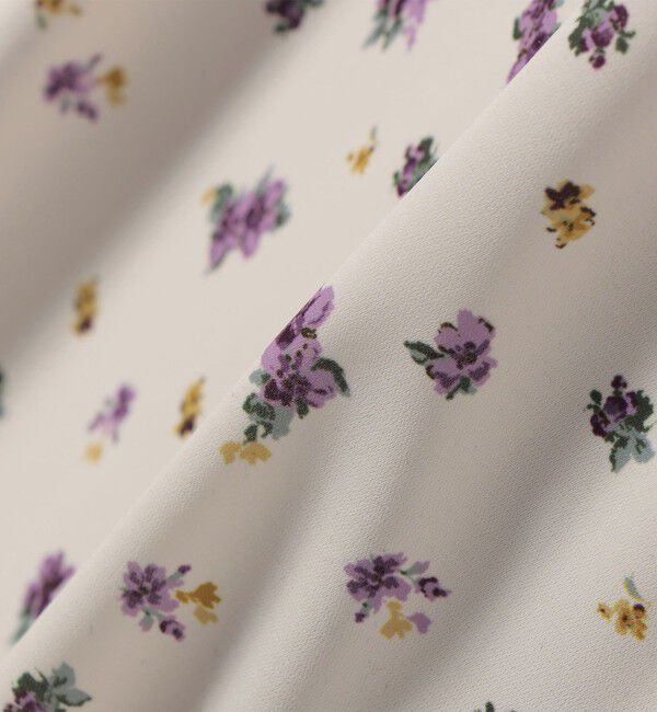 SHIPS any「《予約》SHIPS any:〈洗濯機可能〉フラワー プリント ウエストギャザー Vネック ワンピース」|ワンピース|