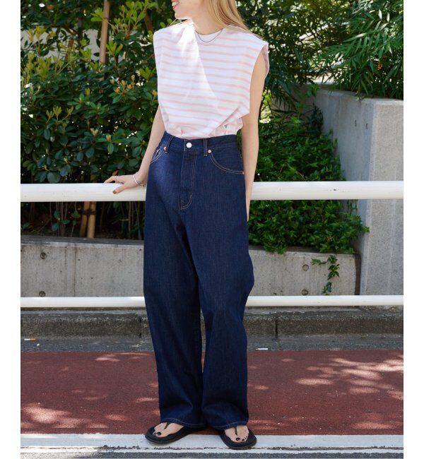 OUTDOOR PRODUCTS Usual Things「追加4 ULTライトデニムハイライズルーズ5PKT」|デニム|