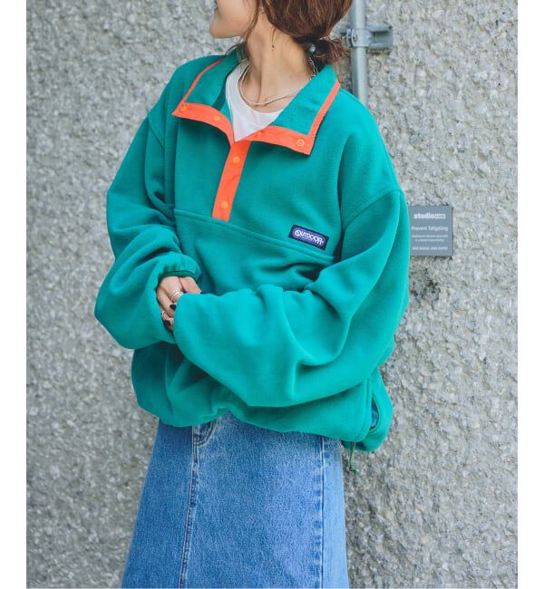 OUTDOOR PRODUCTS Usual Things「フリーススナップブルゾン ユニセックス着用可」|その他|グリーン