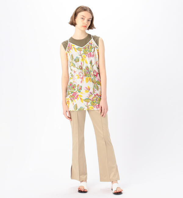 SOULEIADO「サッカープリント キャミソールチュニックブラウス」|シャツ・ブラウス|