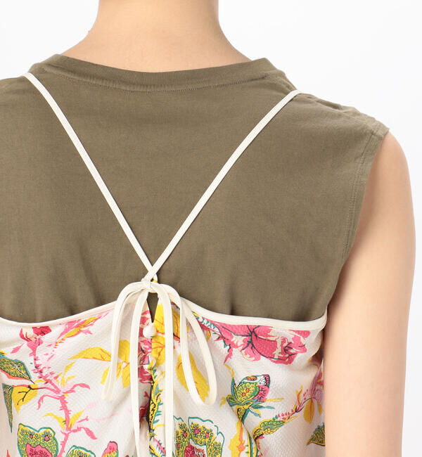 SOULEIADO「サッカープリント キャミソールチュニックブラウス」|シャツ・ブラウス|