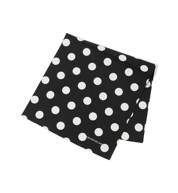 TOMORROWLAND GOODS「TOMORROWLAND コットン ドットハンカチ」|ハンカチ|19 ブラック