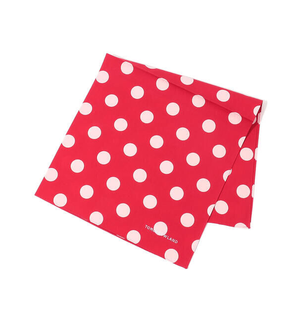 TOMORROWLAND GOODS「TOMORROWLAND コットン ドットハンカチ」|ハンカチ|36 レッド系