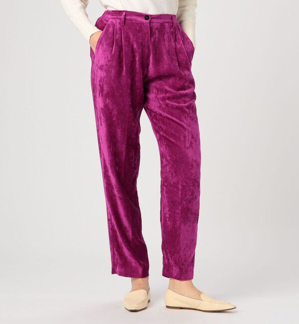 TOMORROWLAND BUYING WEAR「forte_forte レーヨン ワイドパンツ」|その他|77 パープル