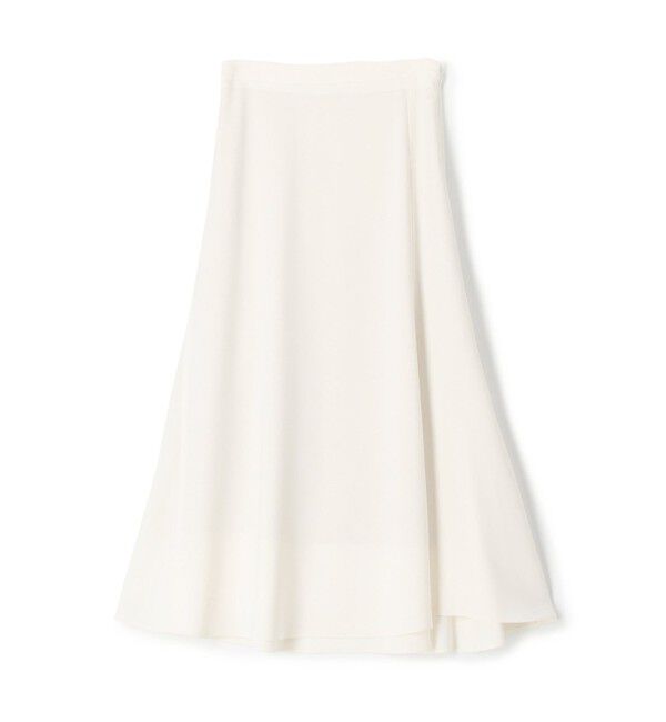 DES PRES「ライトダブルクロス フレアロングスカート」|フレア|11 ホワイト