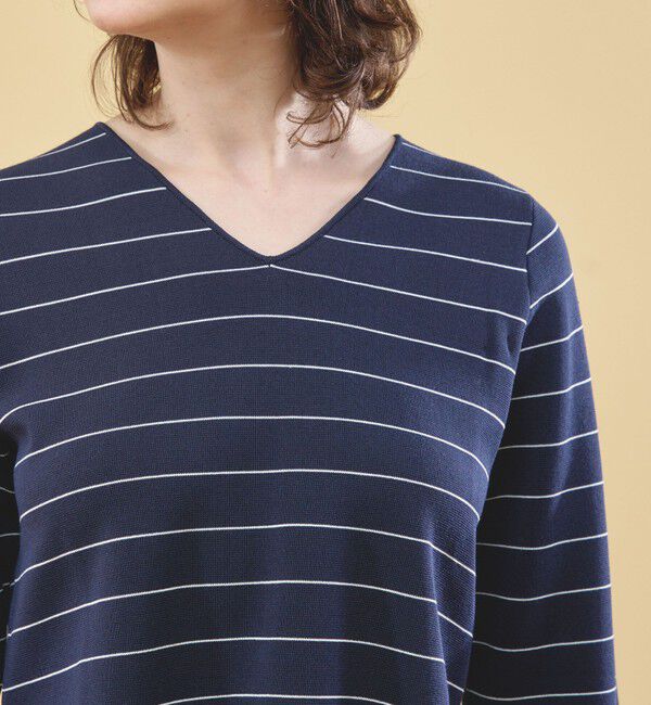 DES PRES「コットンアセテートミラノリブ Vネックプルオーバー」|ニット・セーター|