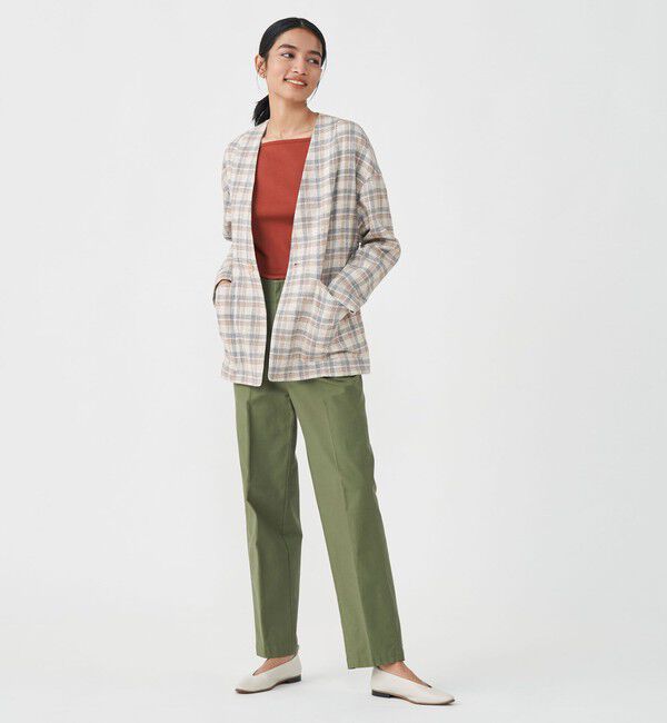 MACPHEE「ツイードチェック ノーカラージャケット」|ノーカラージャケット|