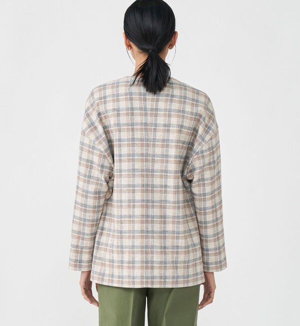 MACPHEE「ツイードチェック ノーカラージャケット」|ノーカラージャケット|