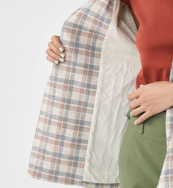 MACPHEE「ツイードチェック ノーカラージャケット」|ノーカラージャケット|