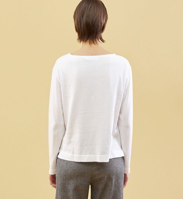 GALERIE VIE「エクストラファインゲージコットン ボートネックプルオーバー」|ニット・セーター|