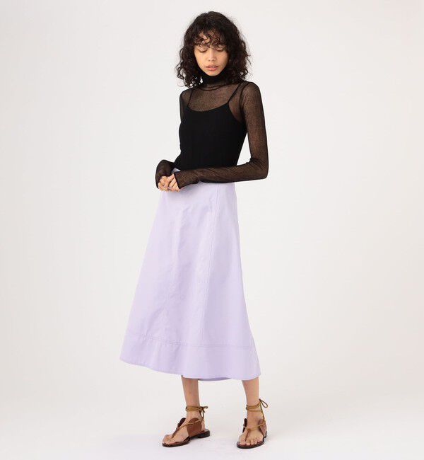 MACPHEE「コットンサージ サーキュラーロングスカート」|フレア|