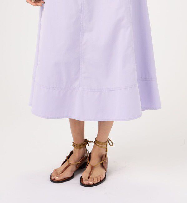 MACPHEE「コットンサージ サーキュラーロングスカート」|フレア|