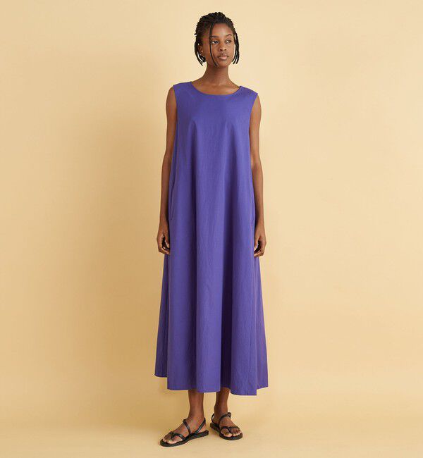 GALERIE VIE「コンパクトコットンツイル ノースリーブマキシワンピース」|ワンピース|