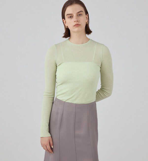 Ballsey「コットンシルクリブ クルーネックプルオーバー」|Tシャツ・カットソー|