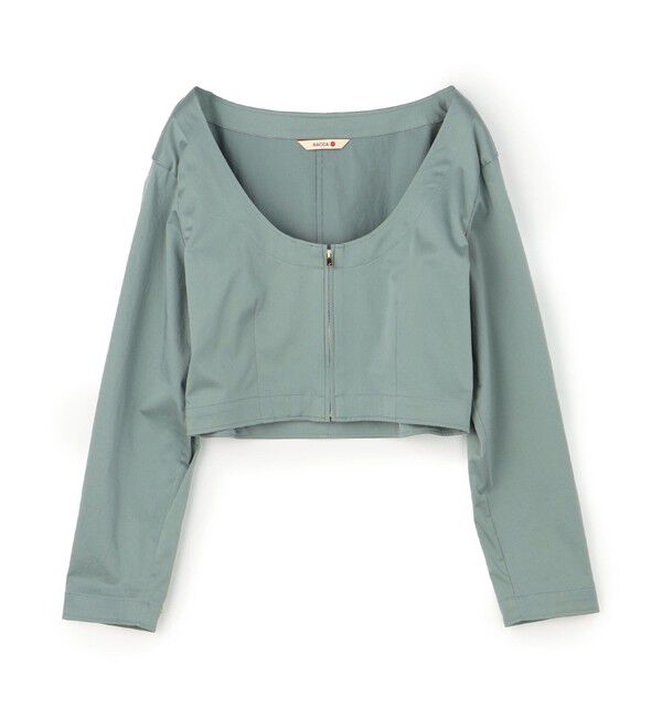 BACCA「ストレッチコットン ショートジップアップブルゾン」|ブルゾン・スタジャン|53 グリーン
