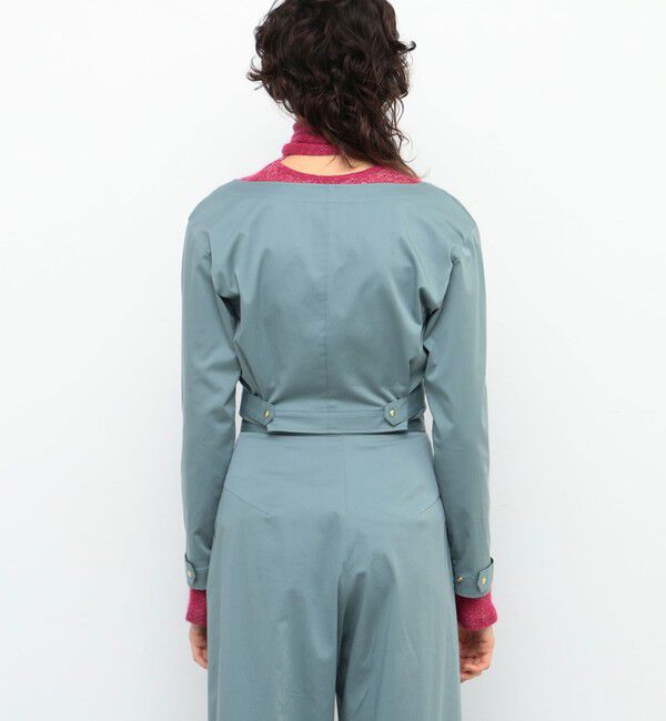 BACCA「ストレッチコットン ショートジップアップブルゾン」|ブルゾン・スタジャン|