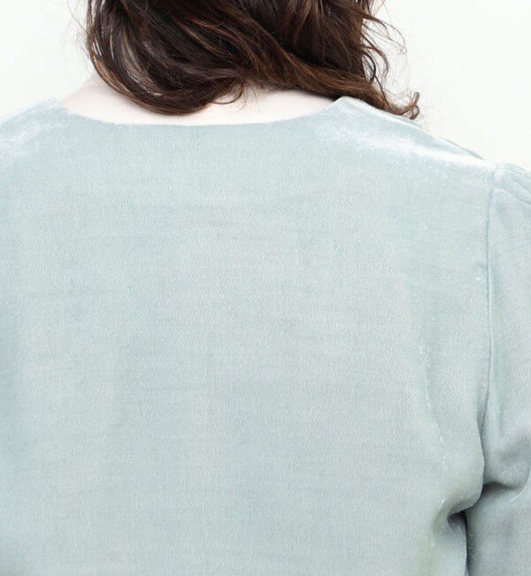 BACCA「レーヨンキュプラ ベルベットボレロカーディガン」|カーディガン|