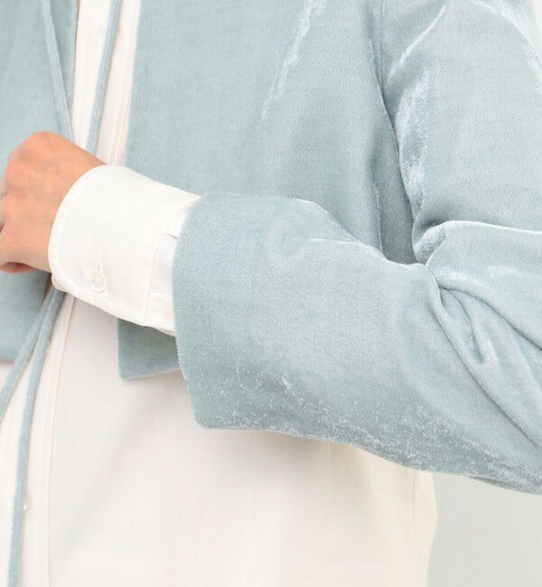 BACCA「レーヨンキュプラ ベルベットボレロカーディガン」|カーディガン|