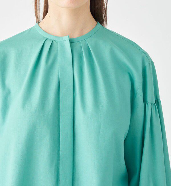 Ballsey「クリスタルコットン ギャザーパフブラウス」|シャツ・ブラウス|