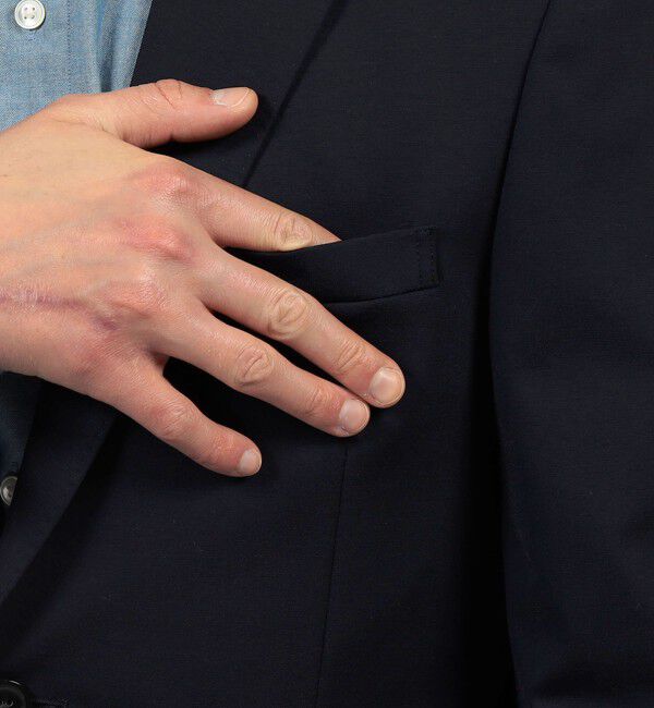 TOMORROWLAND MENS「ストレッチポンチ シングルブレステッド2Bジャケット」|テーラードジャケット|