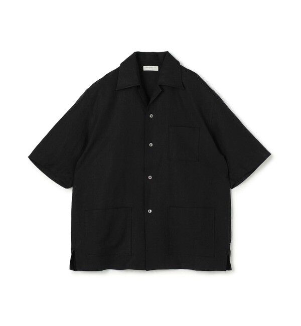 TOMORROWLAND MENS「リネン オープンカラーシャツ」|シャツ・ブラウス|19 ブラック