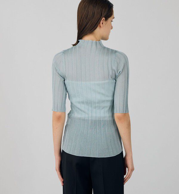 DES PRES「グリッターシアー ハイネックプルオーバー」|ニット・セーター|