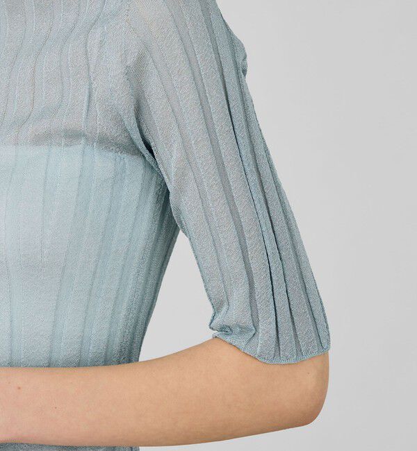 DES PRES「グリッターシアー ハイネックプルオーバー」|ニット・セーター|