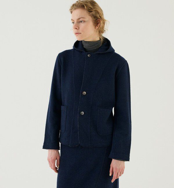 GALERIE VIE「ウールコットンバックパイル フードジャケット」|その他|