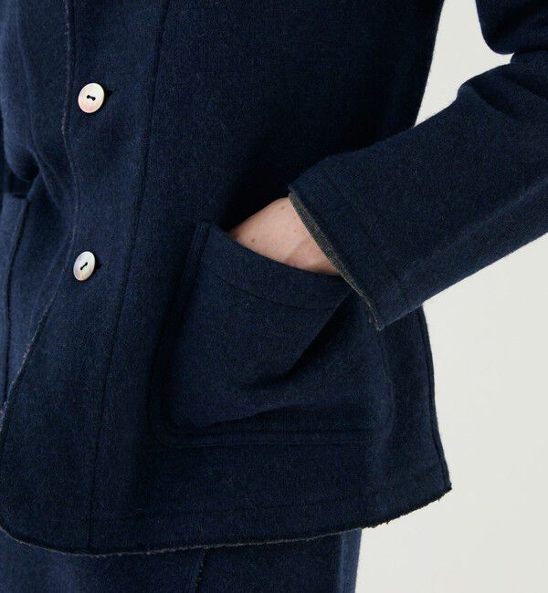 GALERIE VIE「ウールコットンバックパイル フードジャケット」|その他|