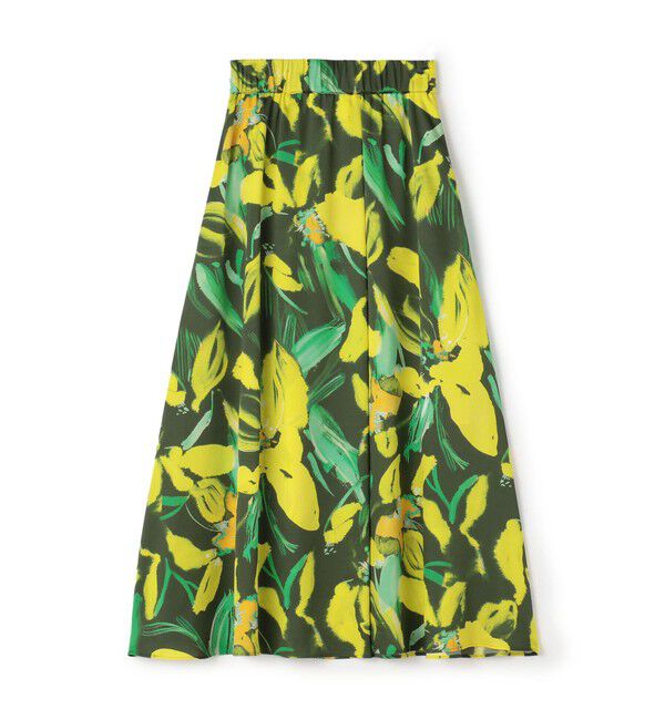 Ballsey「フルリールプリント ロングフレアスカート」|フレア|58 イエロー系