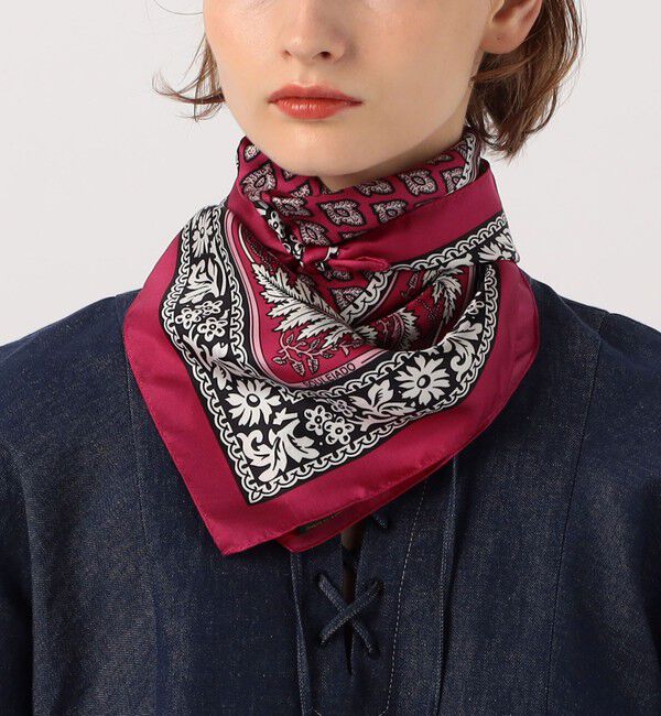 SOULEIADO「シルクプリントスカーフ」|バンダナ・スカーフ|