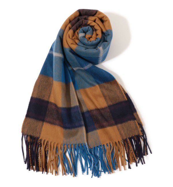 TOMORROWLAND GOODS「Johnstons of Elgin カシミヤチェックストール」|ストール|66 ライトブラウン系