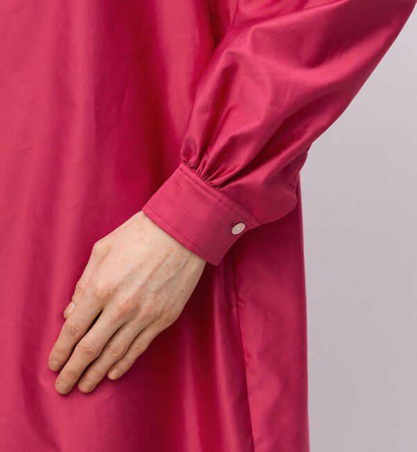 BACCA「コットンバックサテン ボリュームスリーブワンピース」|ワンピース|