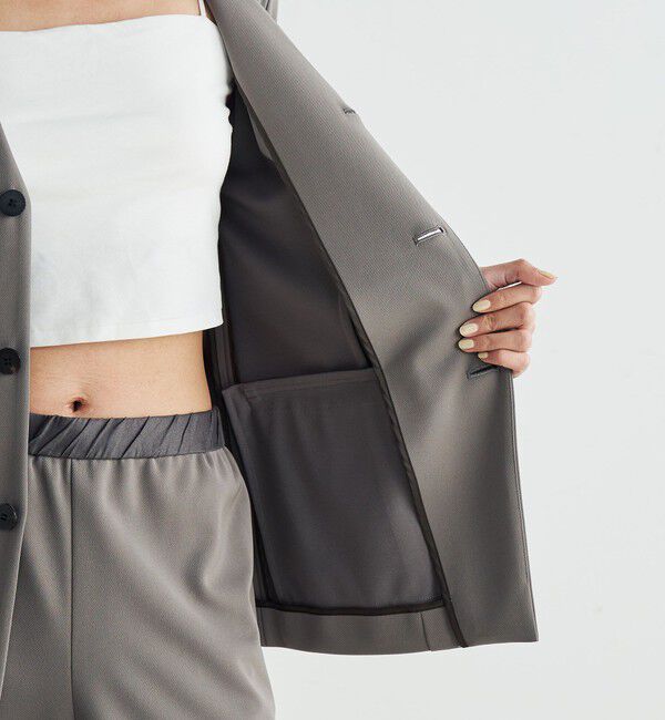 Edition「カルゼジャージー ノーカラージャケット」|ノーカラージャケット|