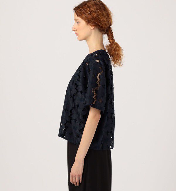 TOMORROWLAND GOODS「BAUM UND PFERDGARTEN　レースクルーネックシャツ」|シャツ・ブラウス|