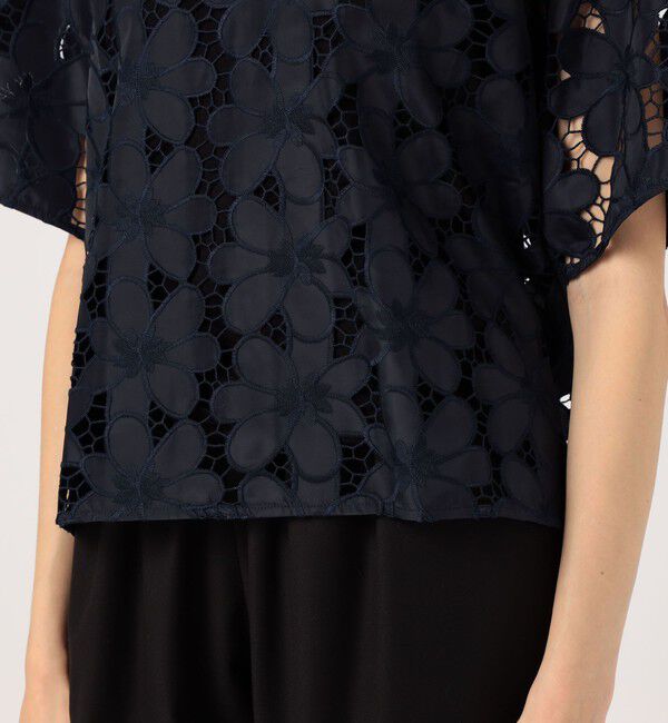 TOMORROWLAND GOODS「BAUM UND PFERDGARTEN　レースクルーネックシャツ」|シャツ・ブラウス|